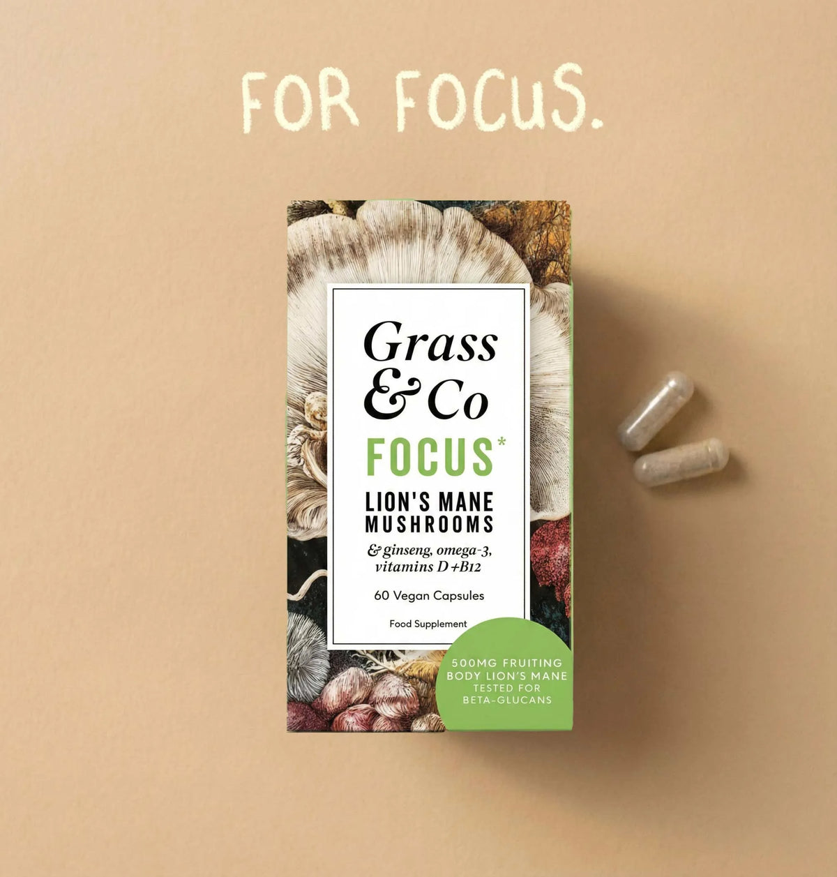 FOCUS | Lion's Mane Mushroom Capsules, image 1
