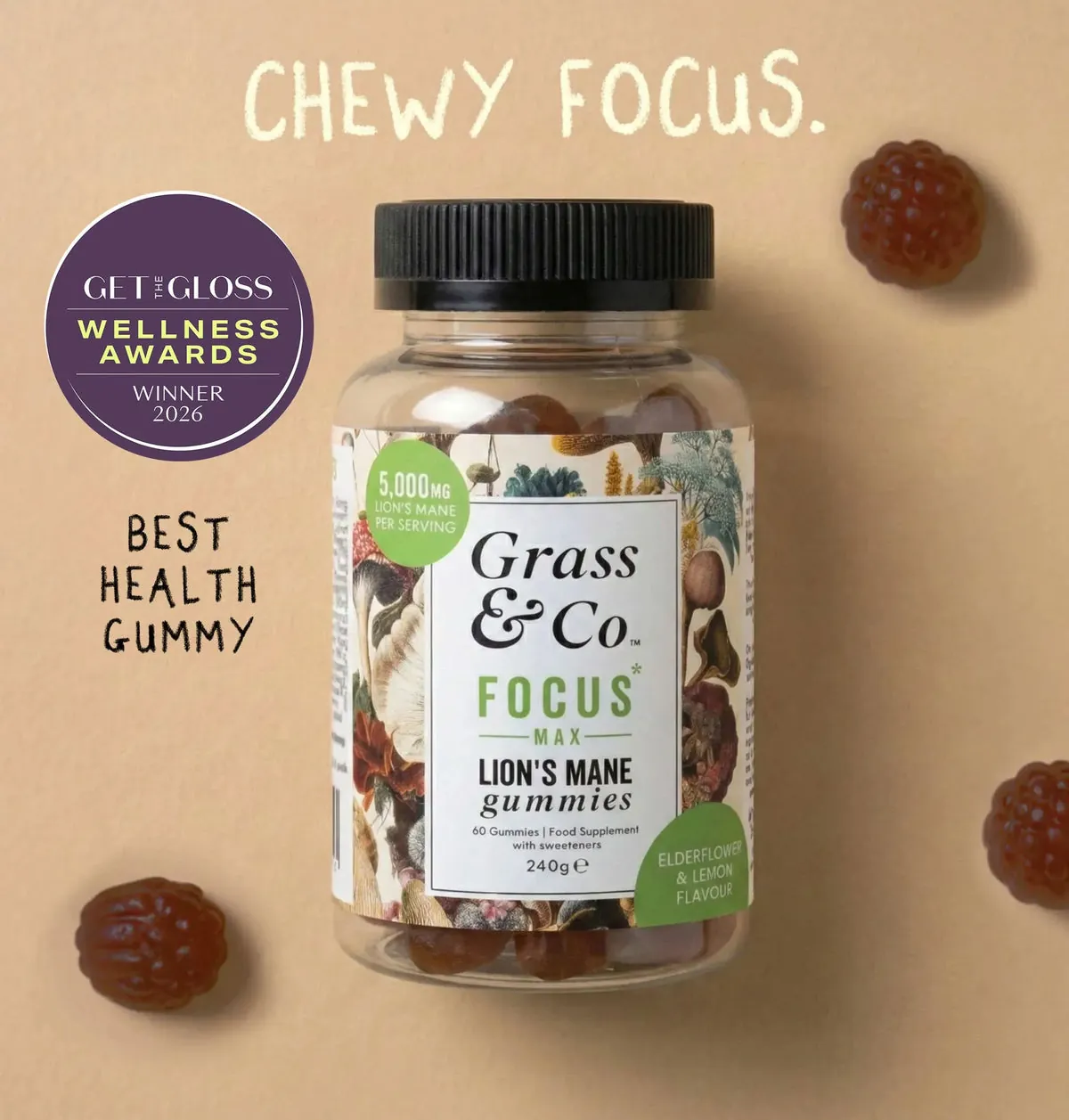 FOCUS MAX | Lion's Mane Mushroom Gummies, image 1